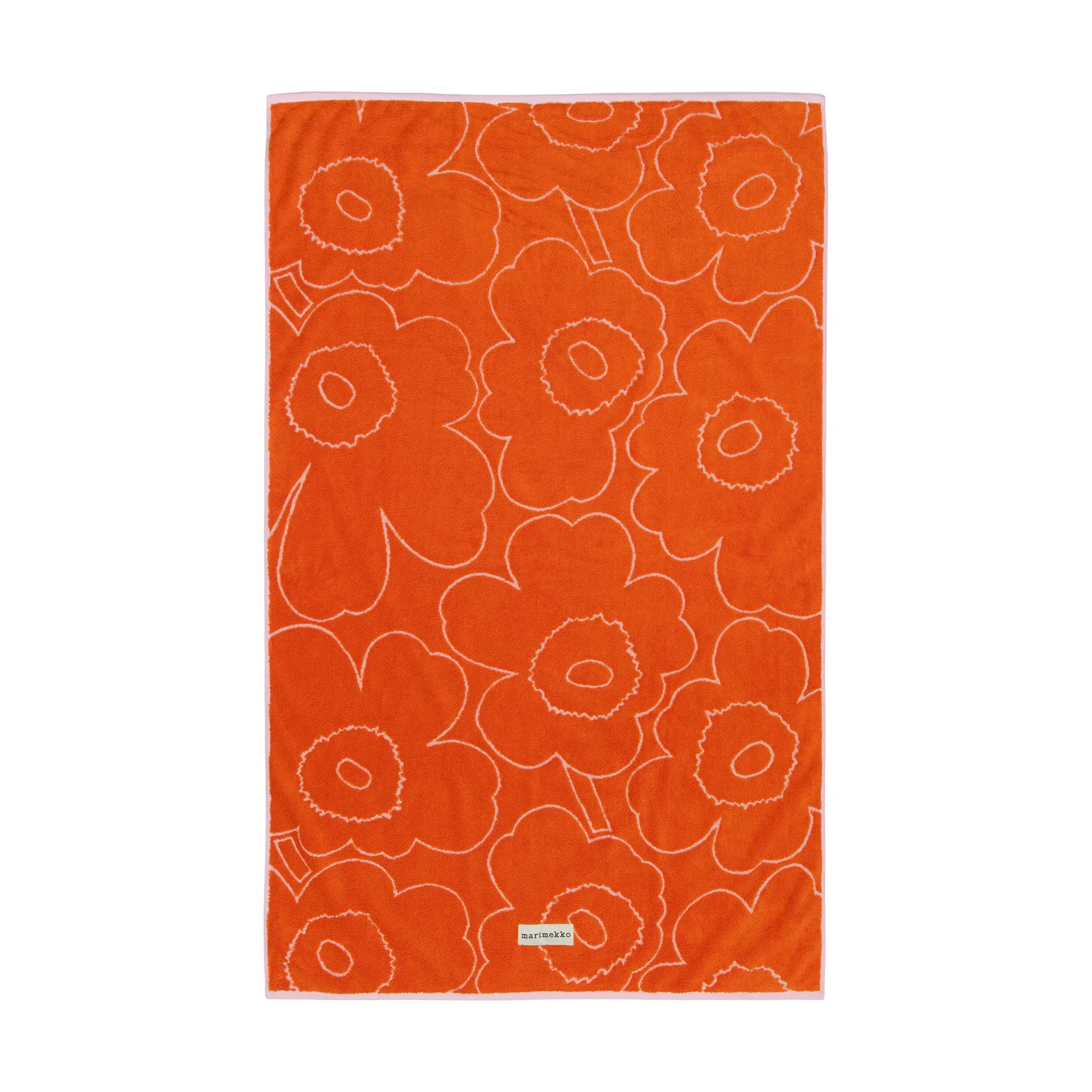Piirto Unikko badhandduk 100x160 cm, Burnt orange-pink Marimekko