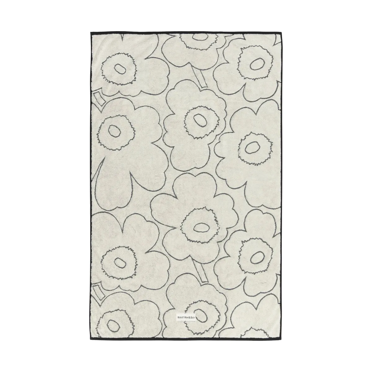 Marimekko Piirto Unikko badhandduk 100x160 cm Ivory-black