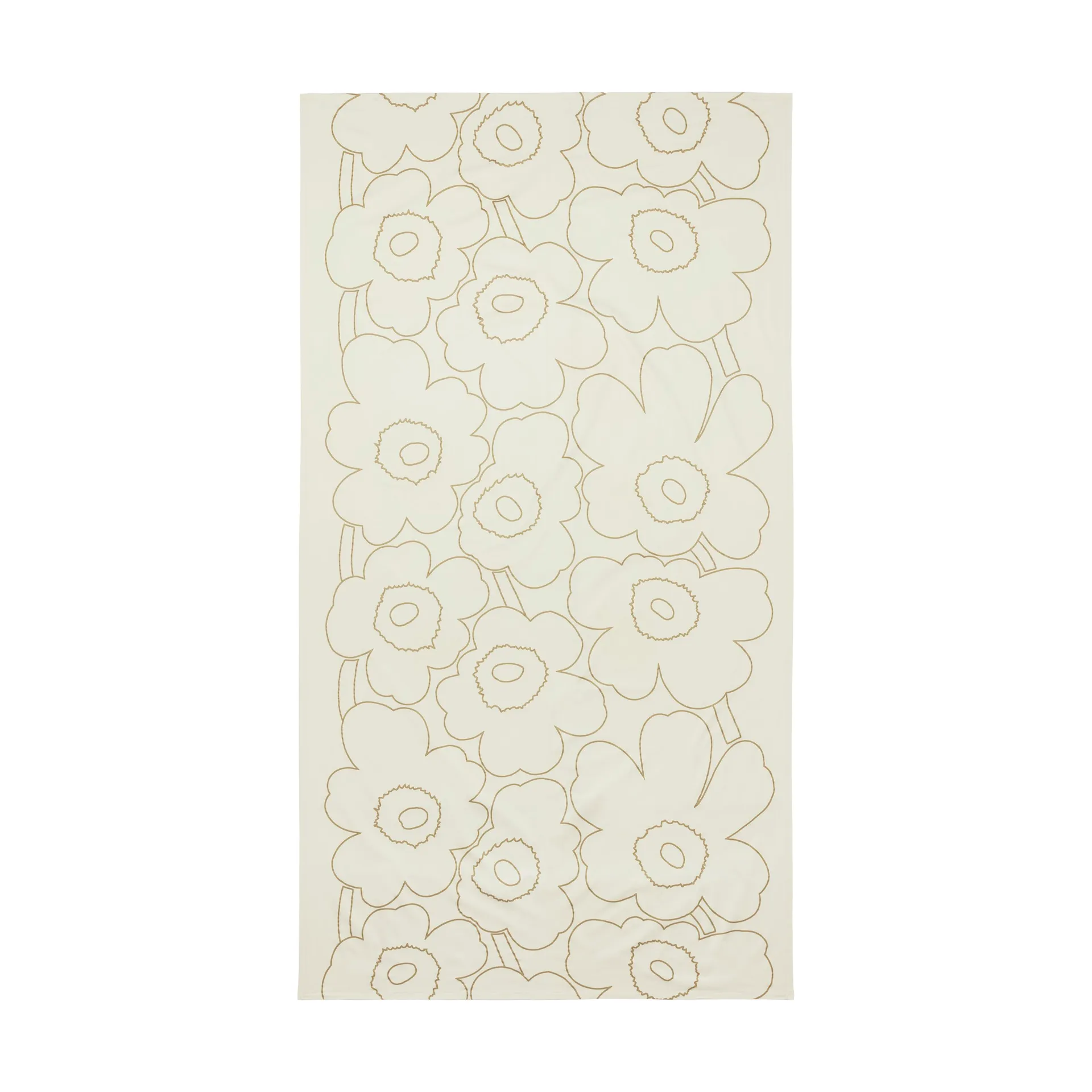 Piirto Unikko bordsduk 135x250 cm, Linen- gold Marimekko