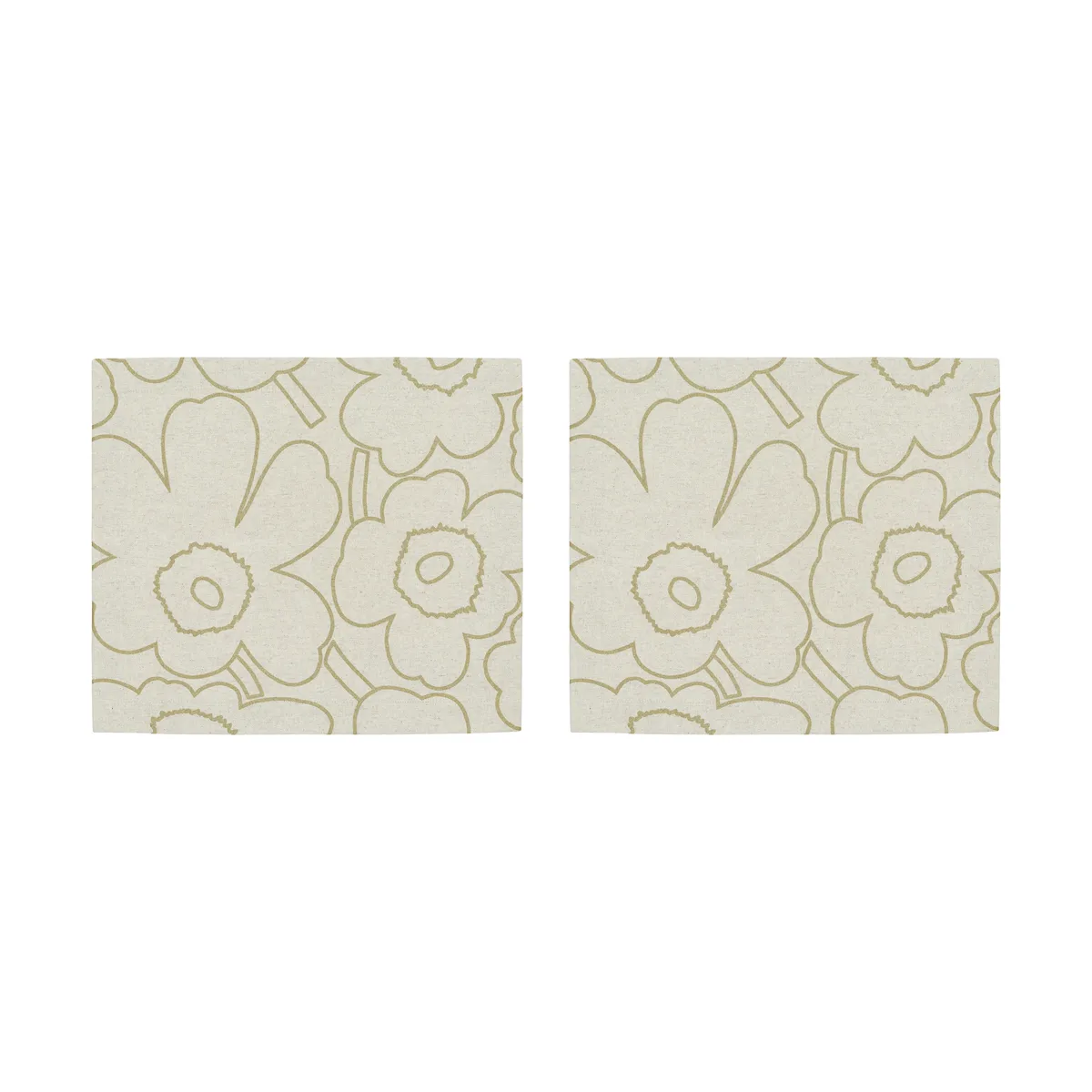 Marimekko Piirto Unikko bordstablett 35x40 cm 2-pack Linen-gold