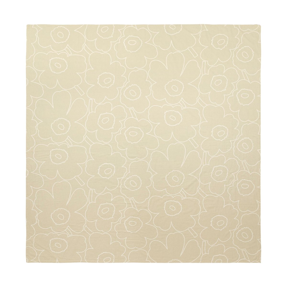 Marimekko Piirto Unikko överkast 260x260 cm Ecru | Skandinavisk Design | Överkast | Beige