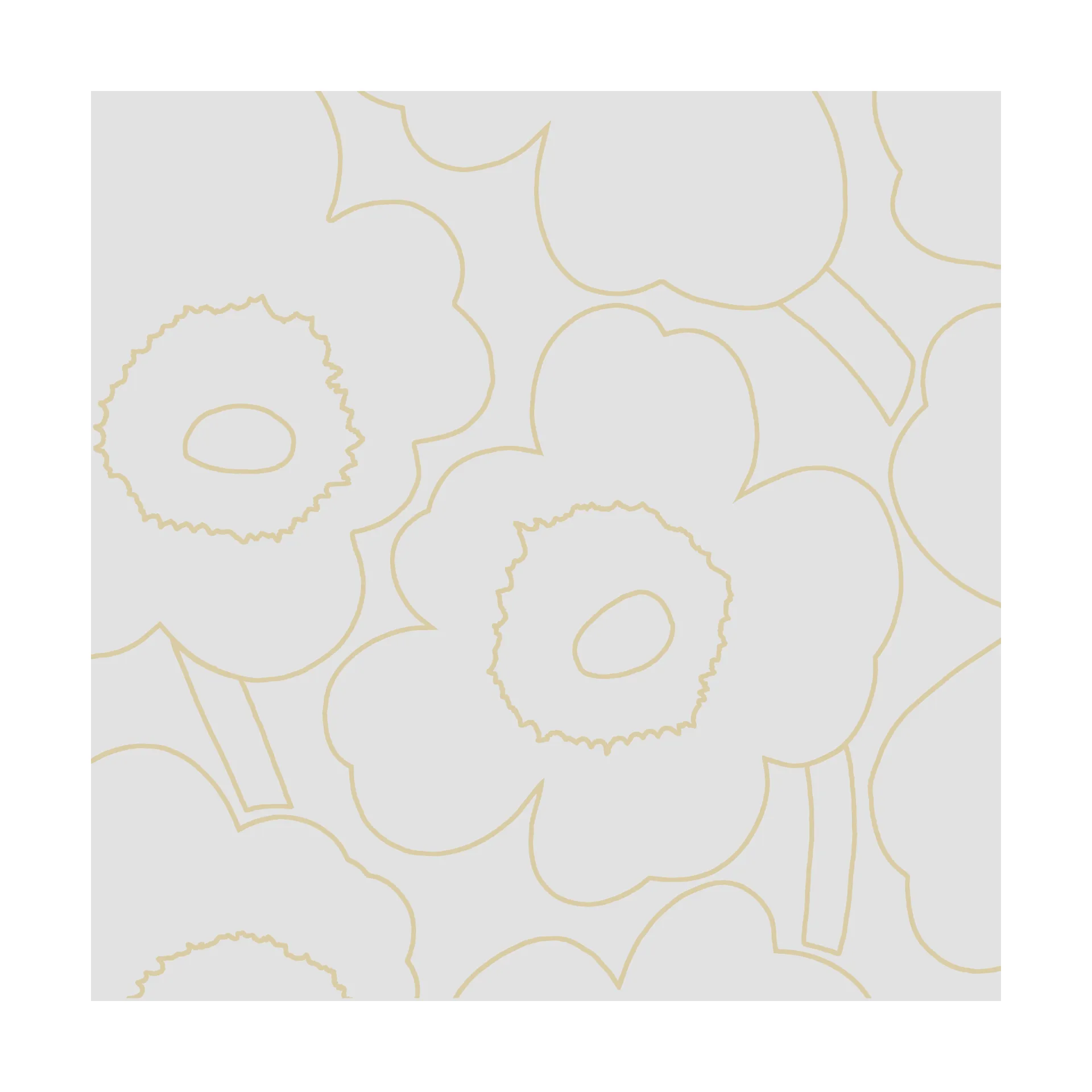 Piirto Unikko servett 33x33 cm 20-pack, Cream Gold Marimekko