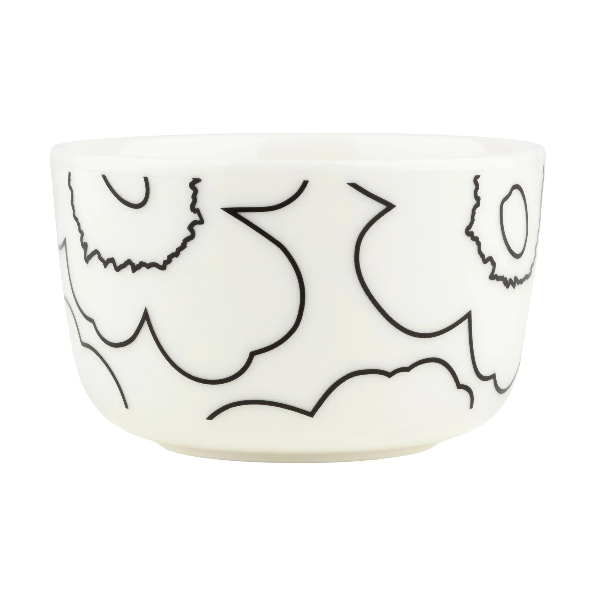 Piirto Unikko skål 2,5 dl, White-black Marimekko