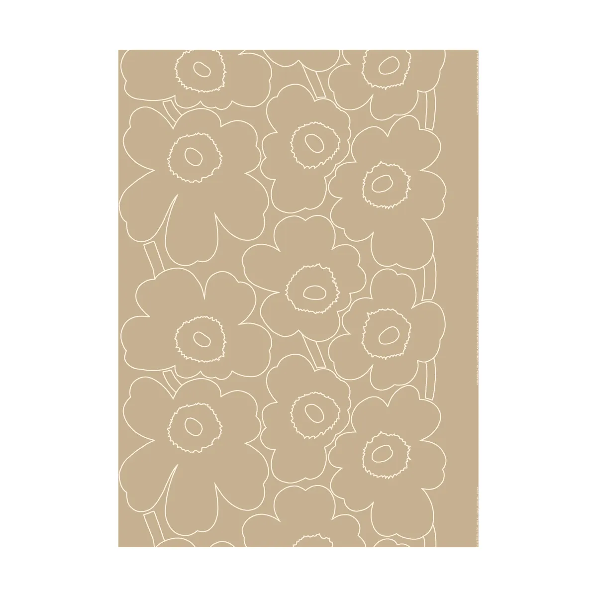 Marimekko Piirto Unikko tyg oblekt linne Linen-white