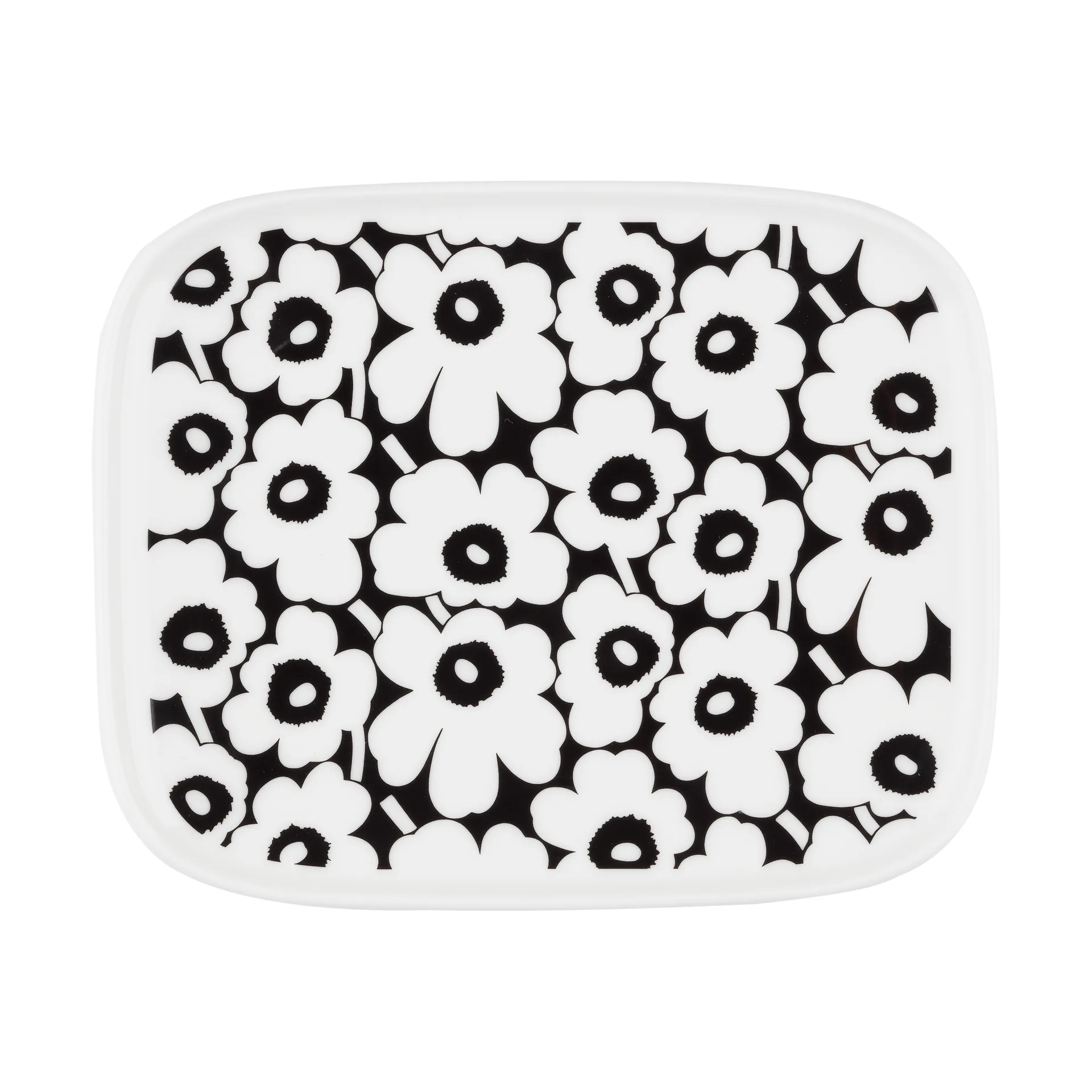 Pikkuinen Unikko fat 12x15 cm, Black-white Marimekko