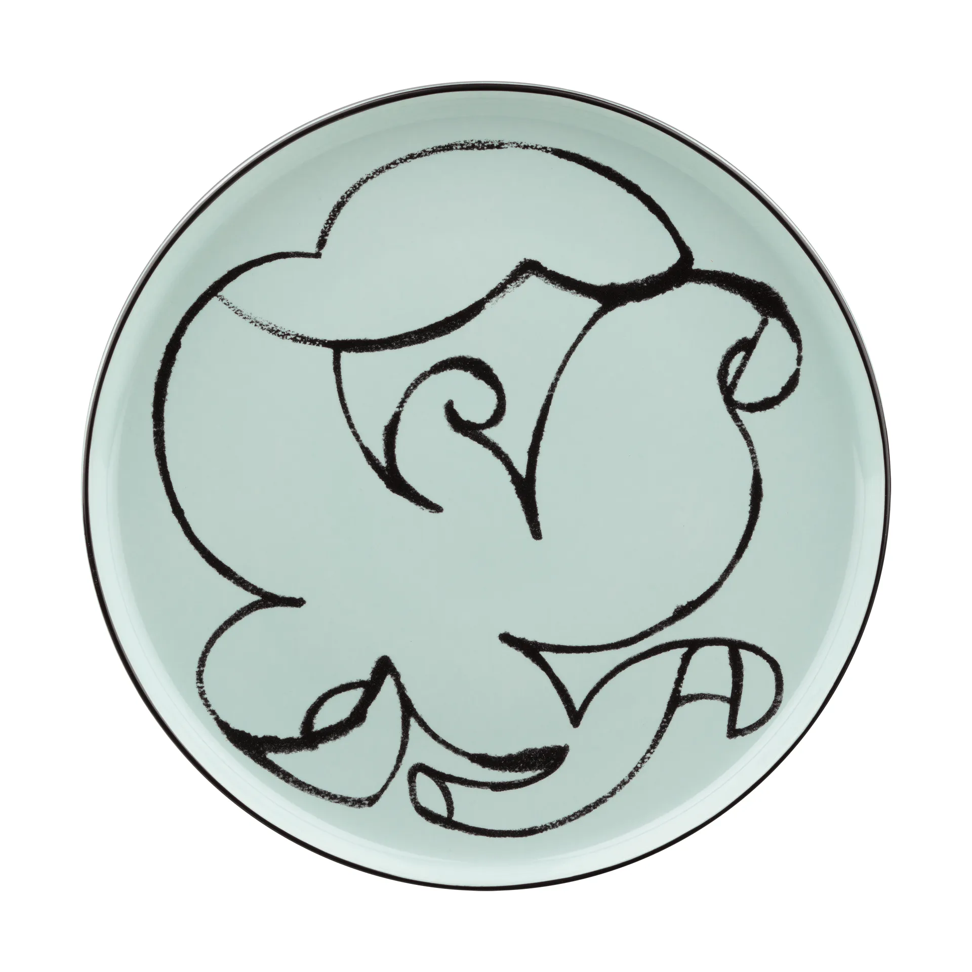 Pistilla tallrik Ø20 cm, Mint-black Marimekko