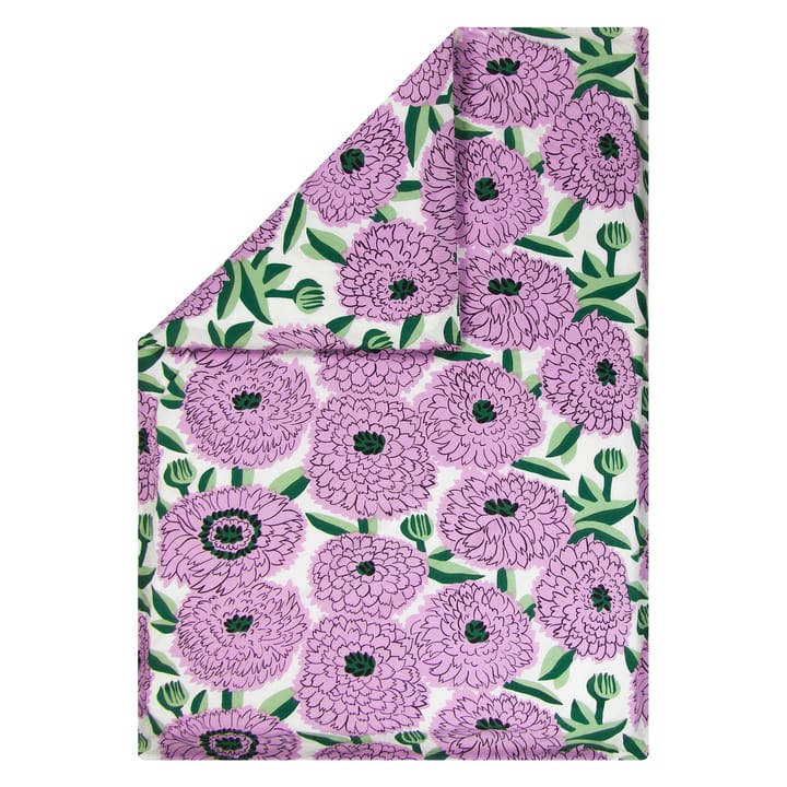 Primavera påslakan 150x210 cm - Off white-violet-grön - Marimekko