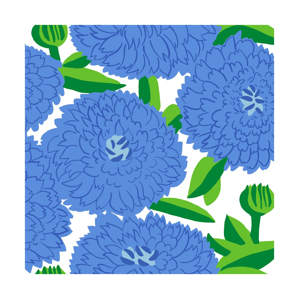 Marimekko Primavera servett 33x33 cm 20-pack Blue | Skandinavisk Design | Servetter | Blå
