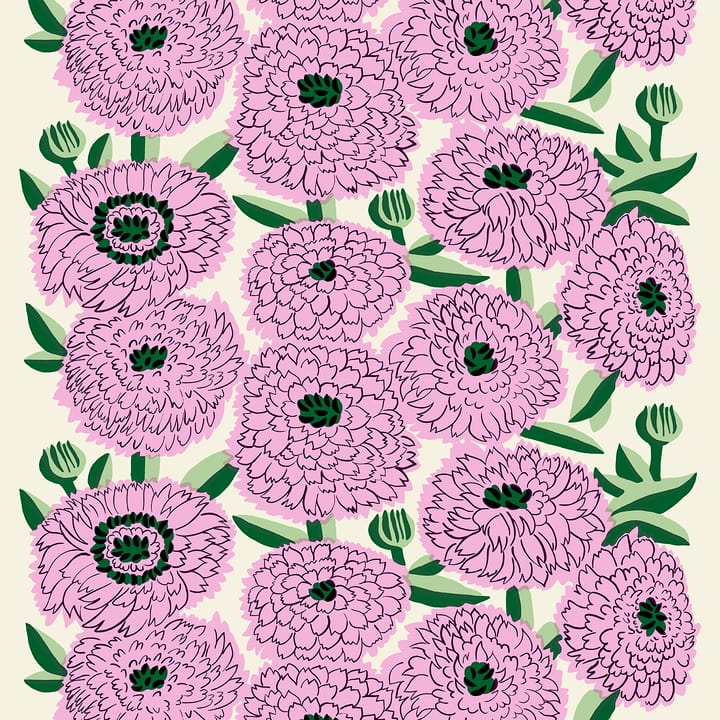Primavera vaxduk - Off white-violet-grön - Marimekko