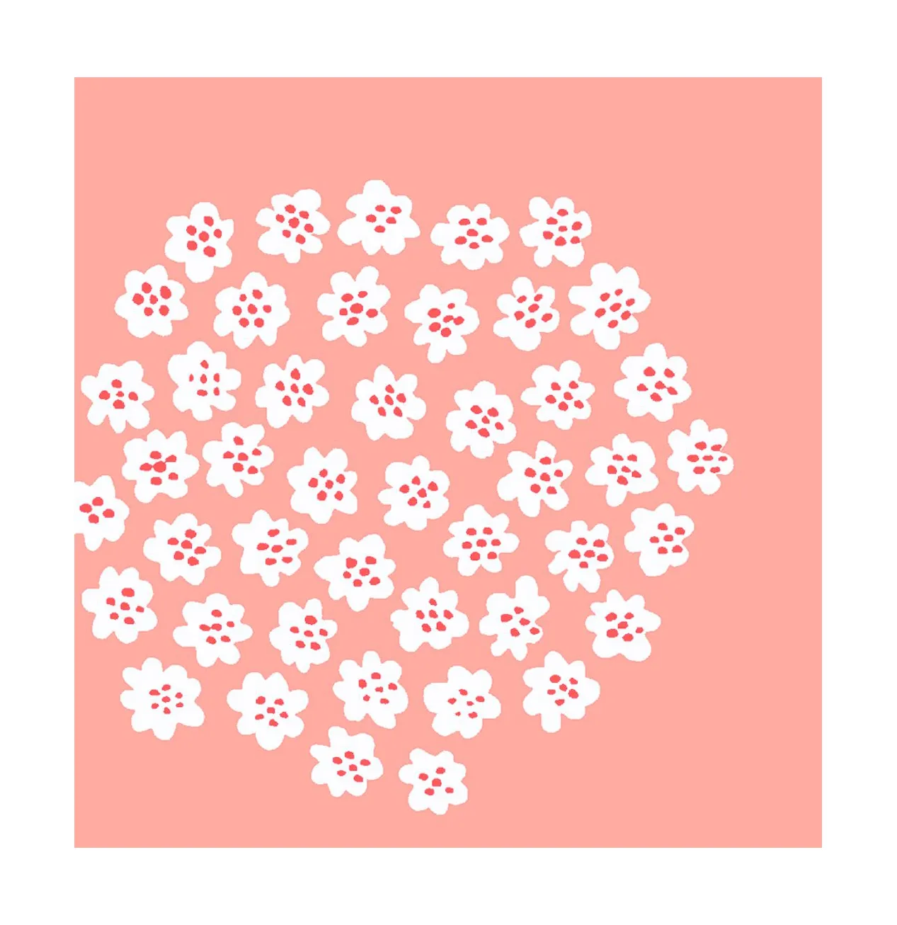 Puketti servett 33x33 cm 20-pack, Rose Marimekko