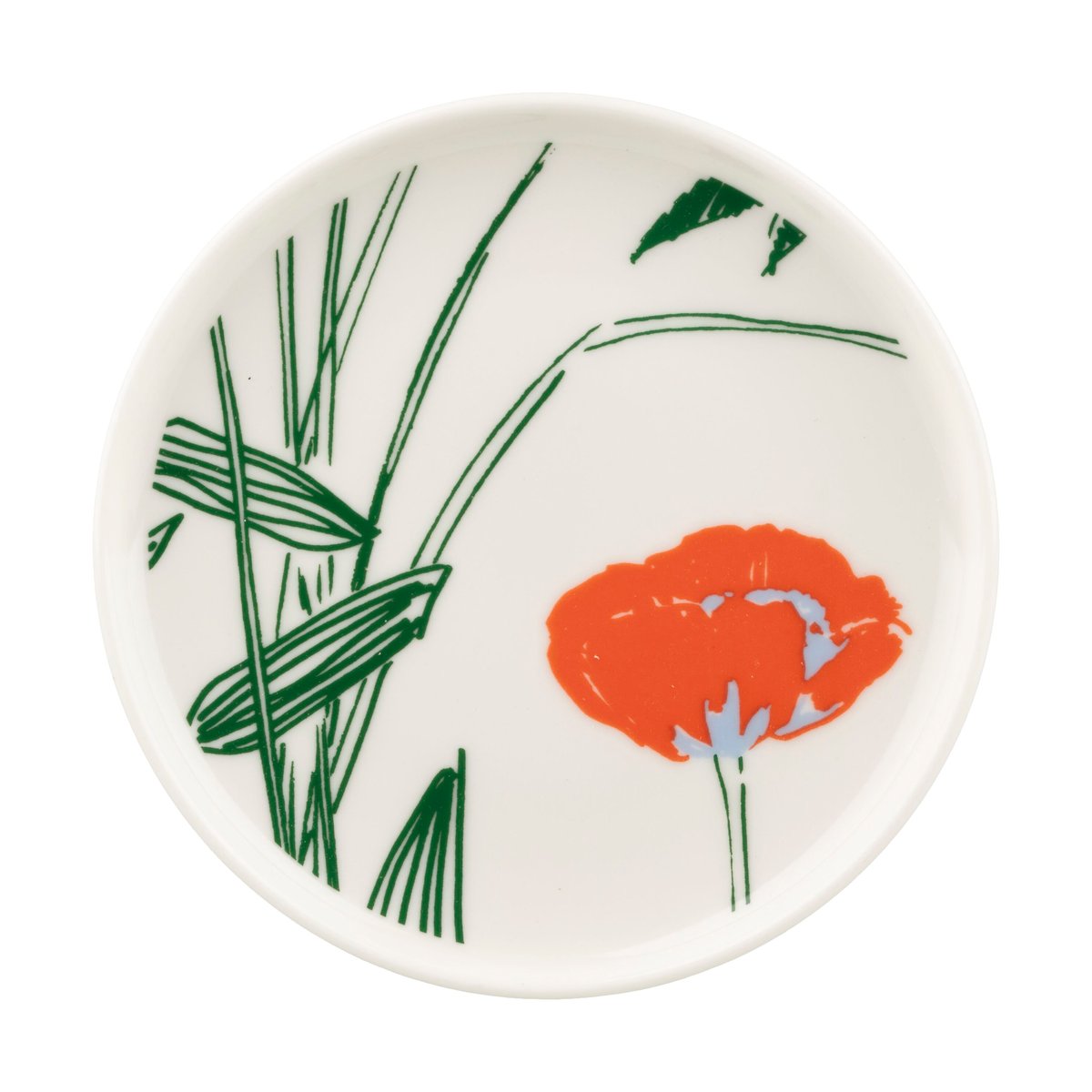 Marimekko Puutarhakutsut tallrik 13,5 cm White-green-orange