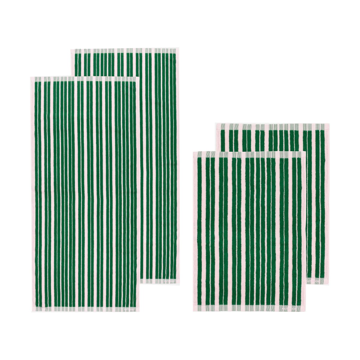Marimekko Raide handduksset 4 delar Green | Skandinavisk Design | Badlakan | Grön