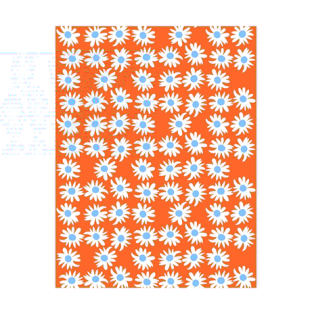 Marimekko Rakastaa ei rakasta bomullstyg Orange-Off-white-light blue