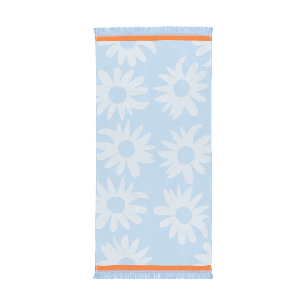 Marimekko Rakastaa ei rakasta hamam handduk 45x92 cm Orange-Off-white-light blue