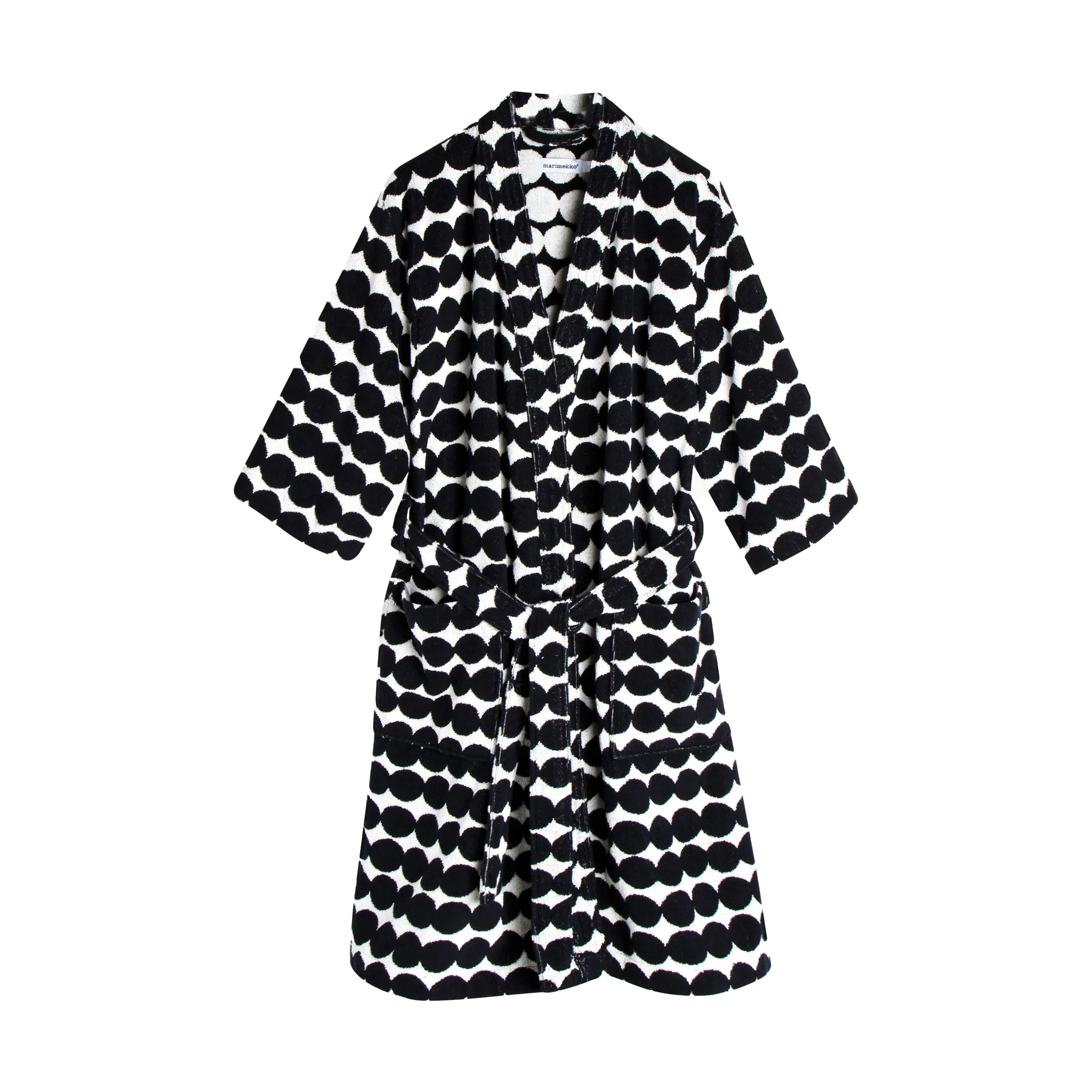 Räsymatto badrock, Svart, XL Marimekko