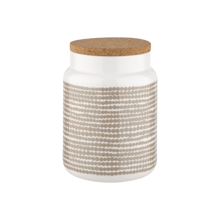 Räsymatto burk 1,2 l - Beige-vit - Marimekko