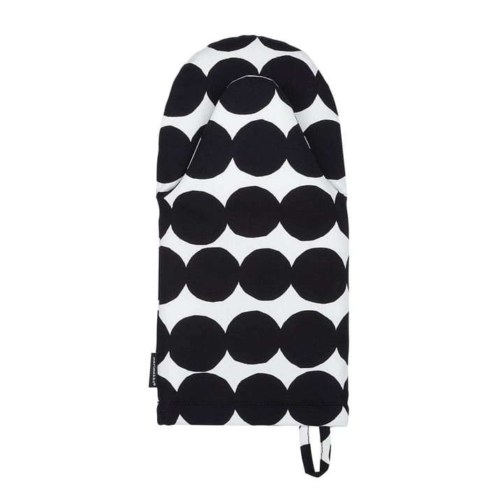 Räsymatto grytvante, svart-vit Marimekko