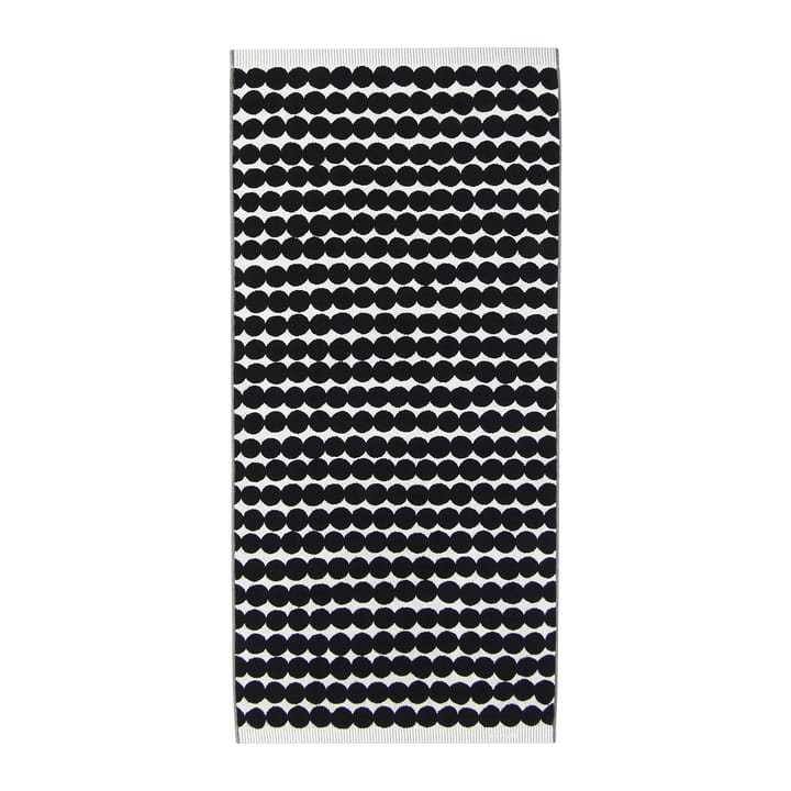 Räsymatto handduk svart - Badhandduk 70x150 cm - Marimekko