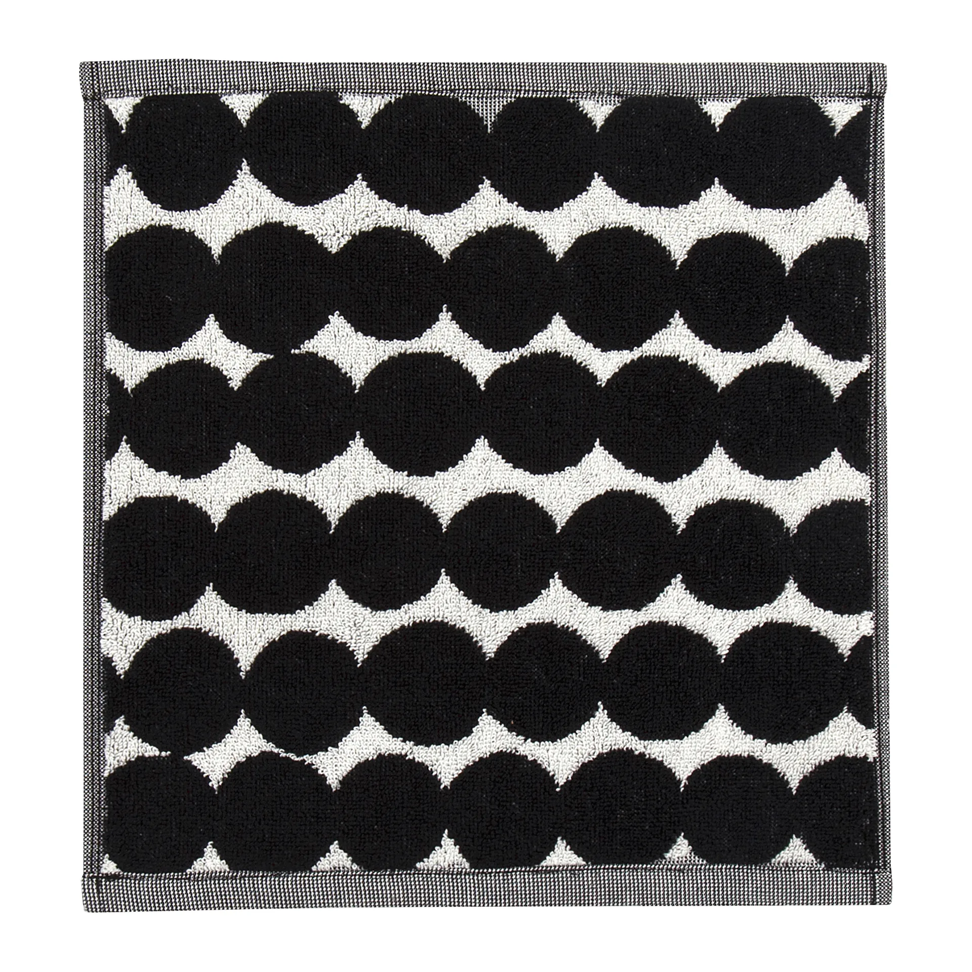 Räsymatto handduk svart, Minihandduk 30x30 cm Marimekko