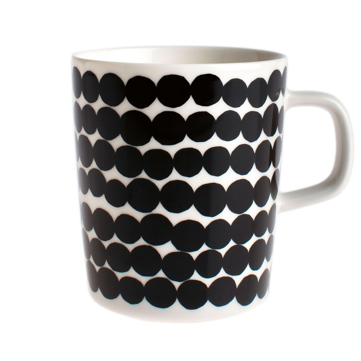 Marimekko Räsymatto mugg 25 cl svart-vit | Skandinavisk Design | Kaffekoppar | Svart