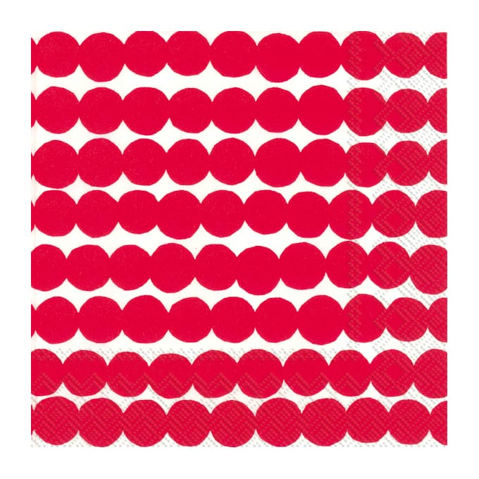 Räsymatto servett 33x33 cm 20-pack - Röd - Marimekko