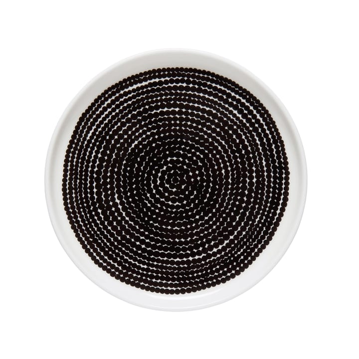 Räsymatto tallrik Ø 13,5 cm - svart-vit - Marimekko