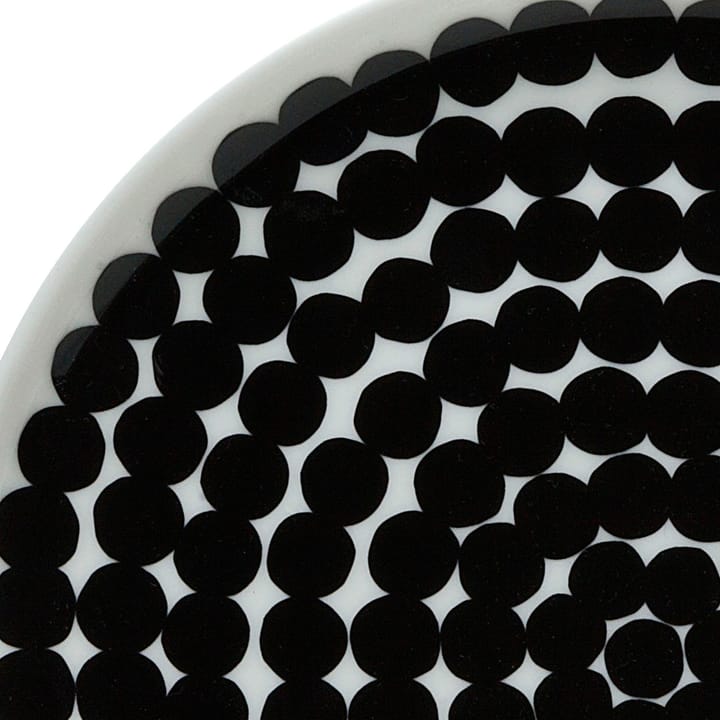 Räsymatto tallrik 20 cm, 6-pack - svart-vit - Marimekko
