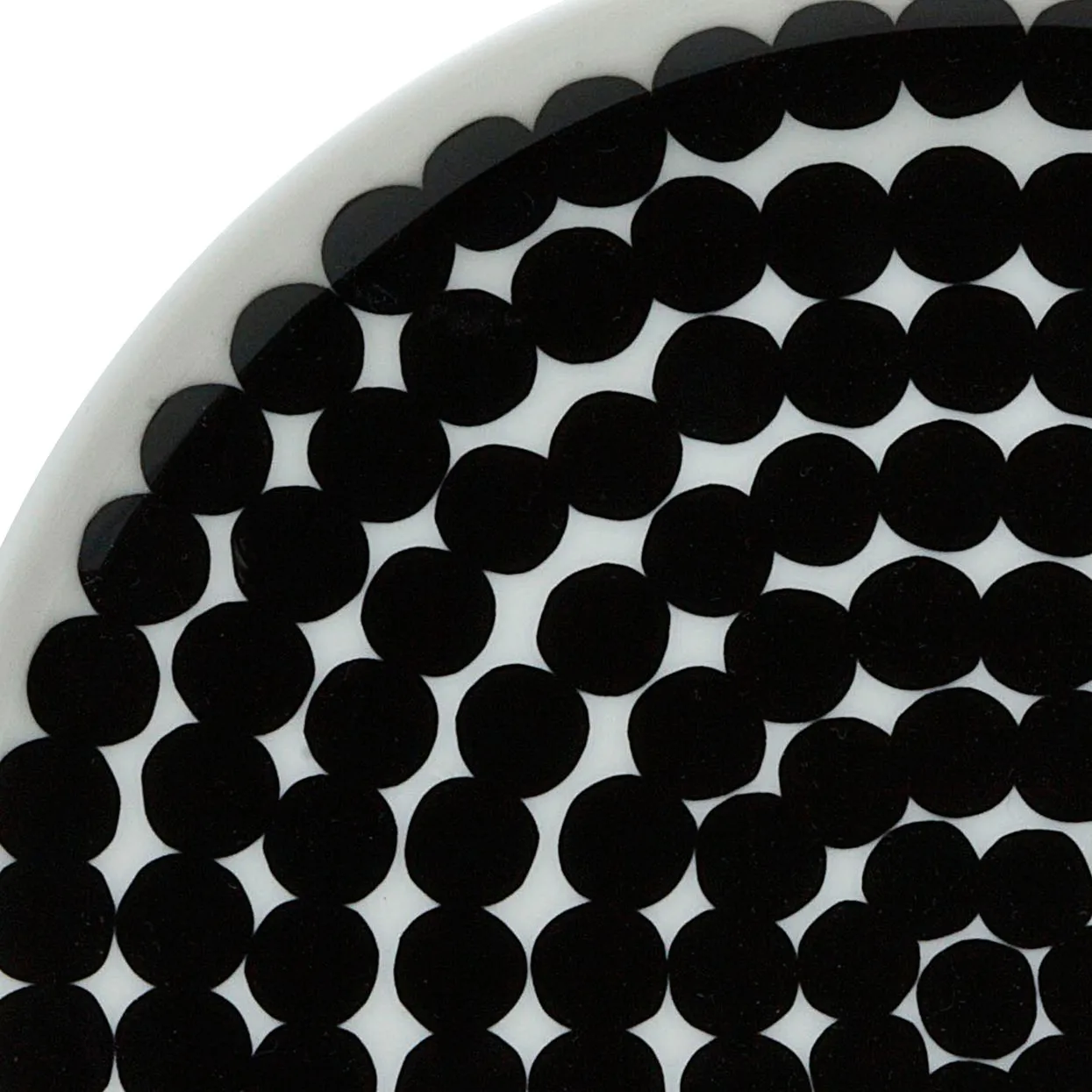 Räsymatto tallrik 20 cm, 6-pack svart-vit,  Marimekko
