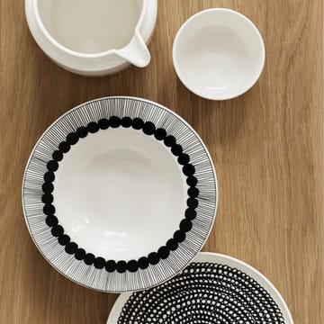 Räsymatto tallrik Ø 20 cm - svart-vit (små prickar) - Marimekko