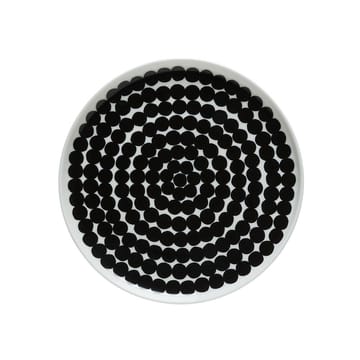 Räsymatto tallrik Ø 20 cm - svart-vit - Marimekko