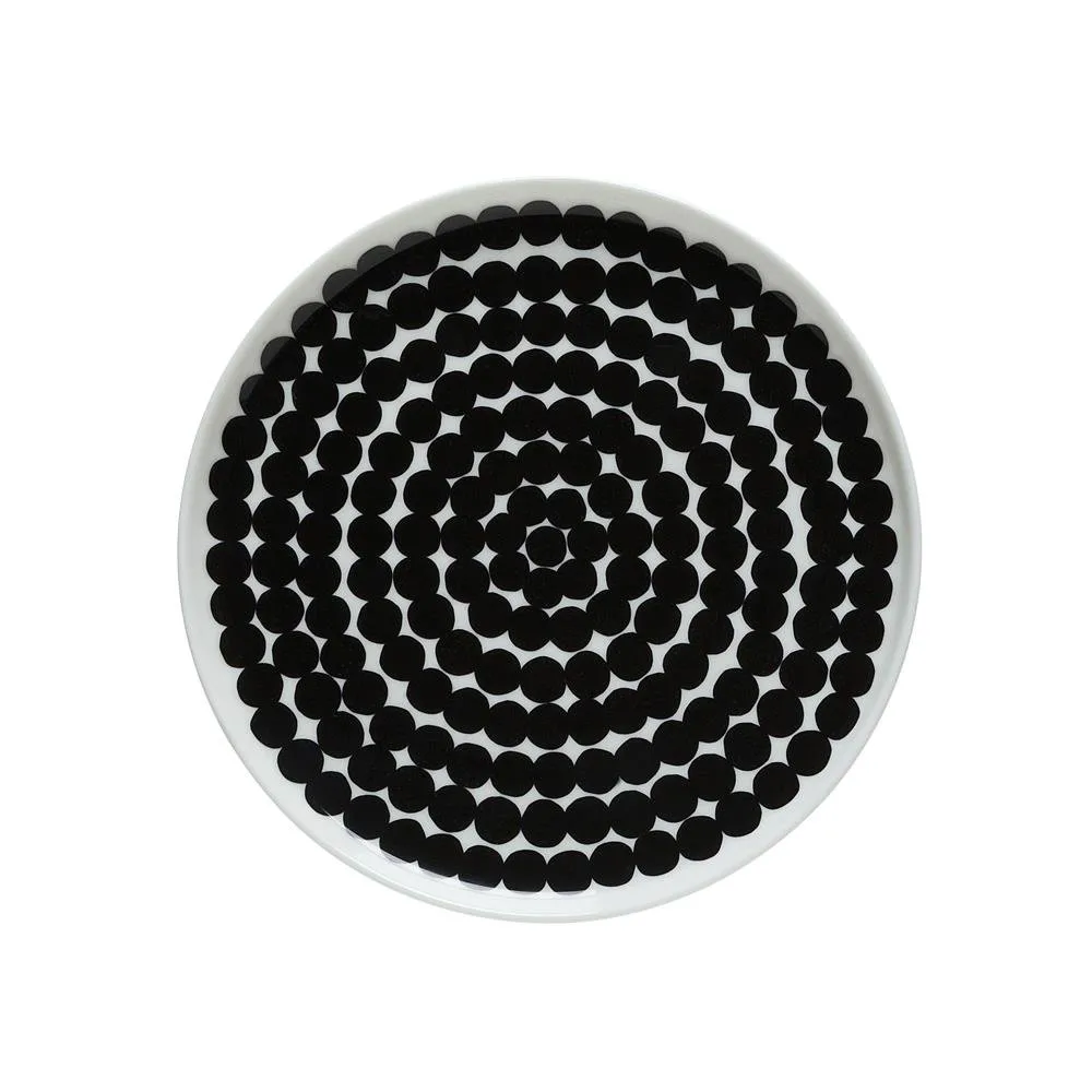 Marimekko Räsymatto tallrik Ø 20 cm svart-vit