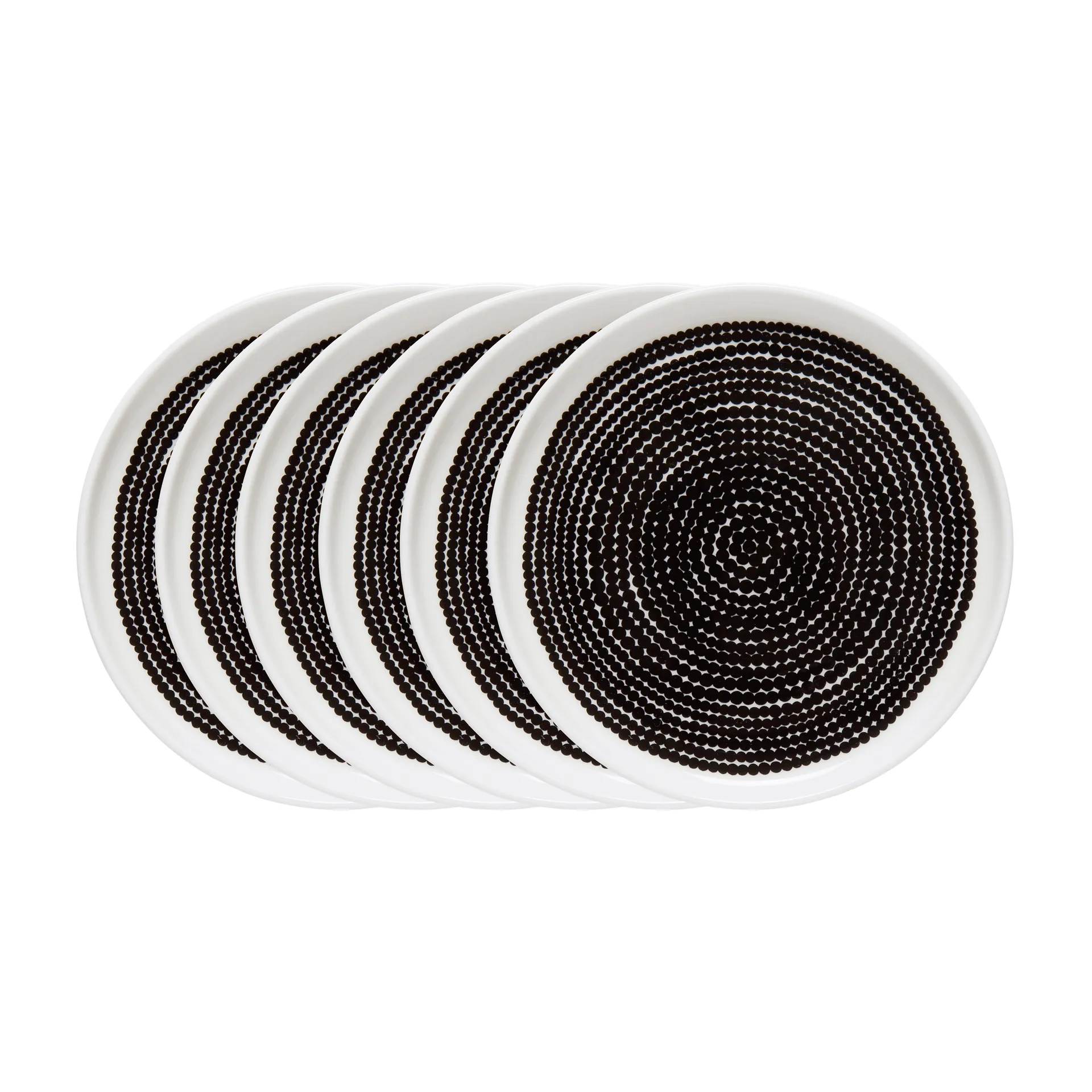 Räsymatto tallrik Ø 25 cm - 6 pack små prickar,  Marimekko