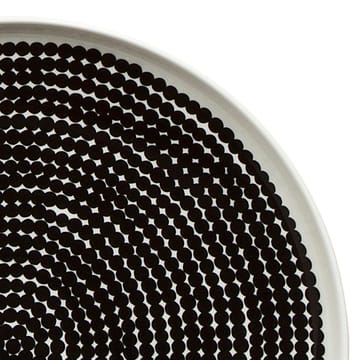 Räsymatto tallrik Ø 25 cm - svart-vit (små prickar) - Marimekko