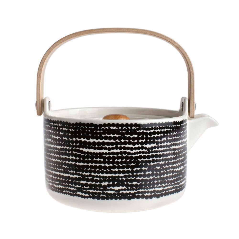 Marimekko Räsymatto tekanna 70 cl Svart-vit | Skandinavisk Design | Tekannor | Svart