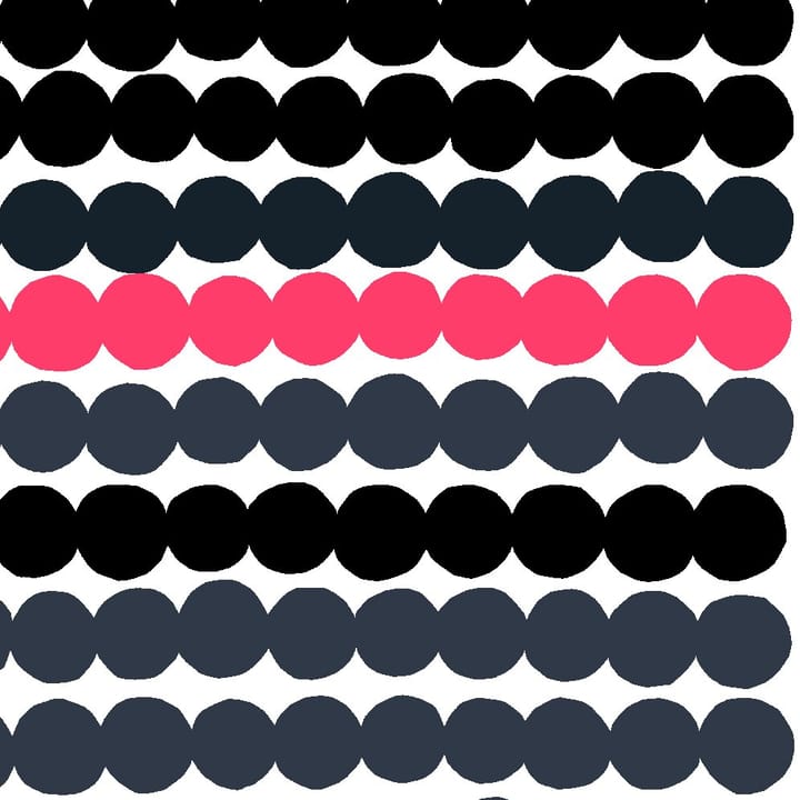 Räsymatto tyg - svart-grå-rosa - Marimekko