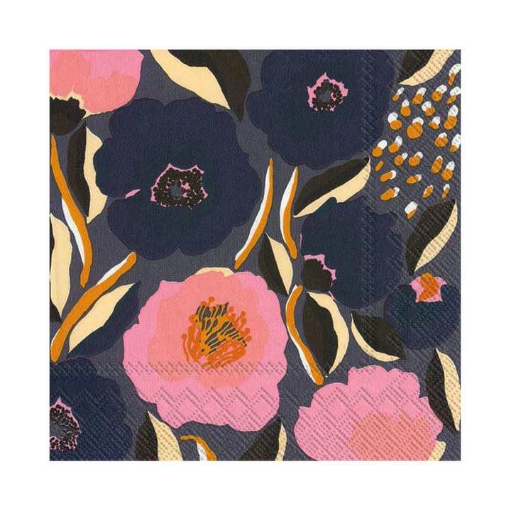 Rosarium servett 33x33 cm 20-pack - Blå - Marimekko