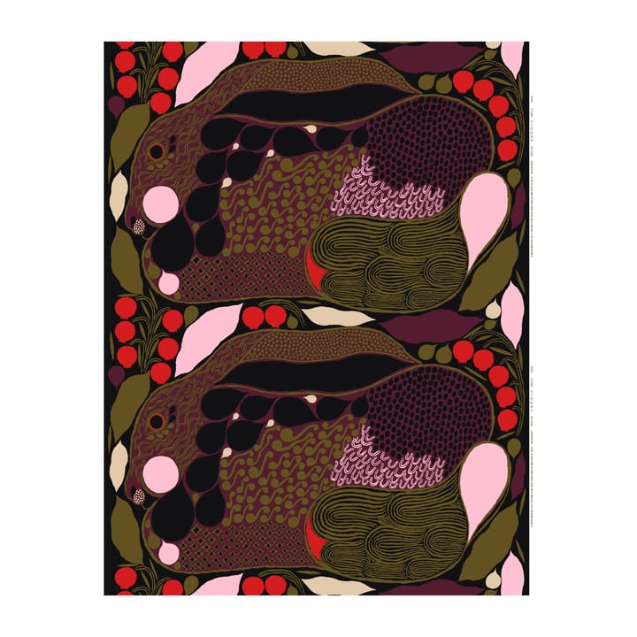 Rusakko tyg panama - Rosa-brun - Marimekko