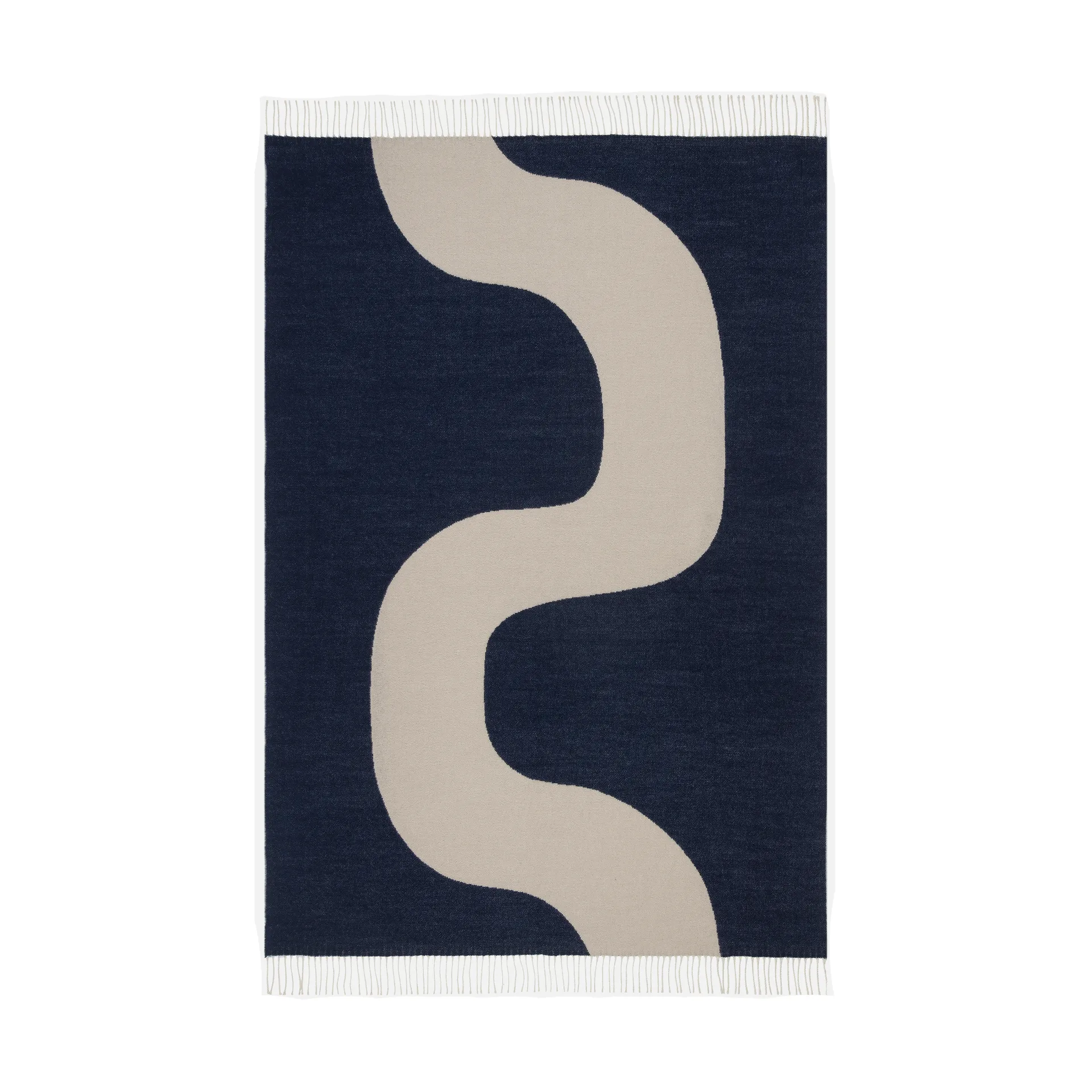 Seireeni filt 130x180 cm, Off white-dark blue Marimekko