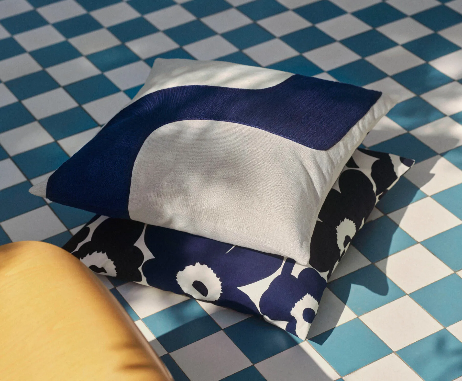 Seireeni kuddfodral 50x50 cm, Linen-dark blue Marimekko