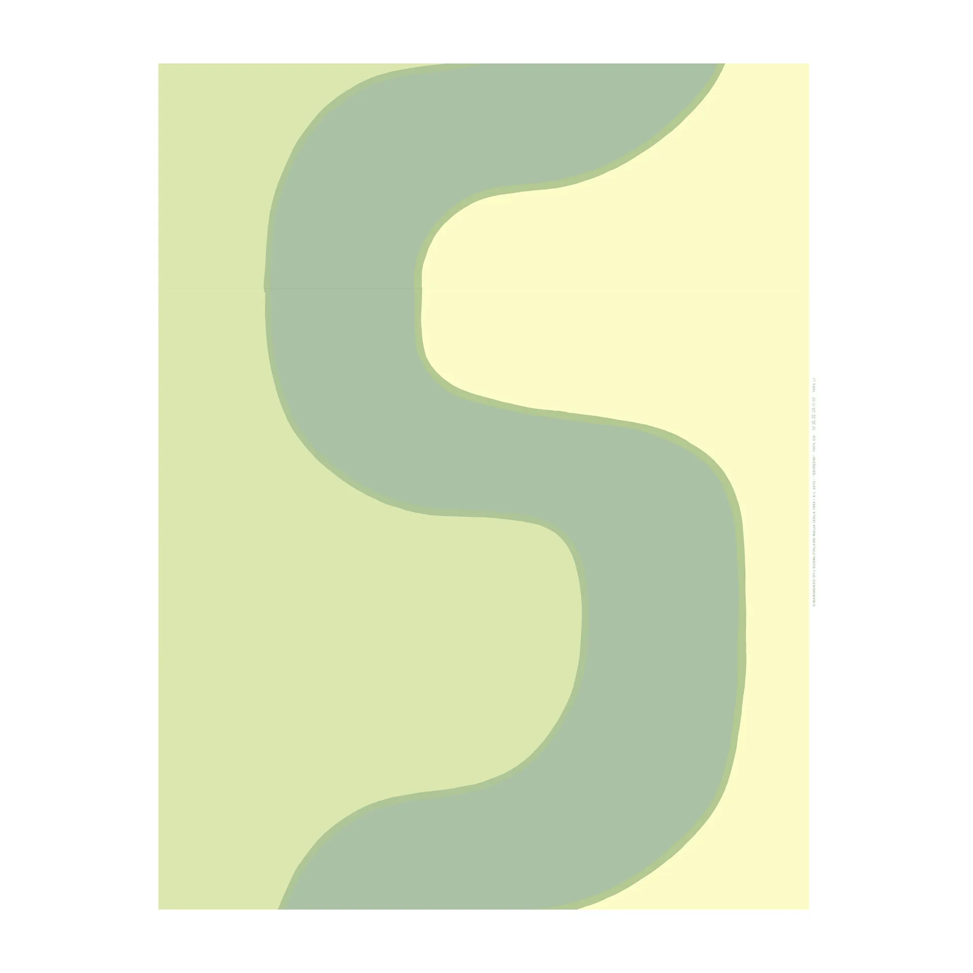 Seireeni tyg, Grön-gul Marimekko