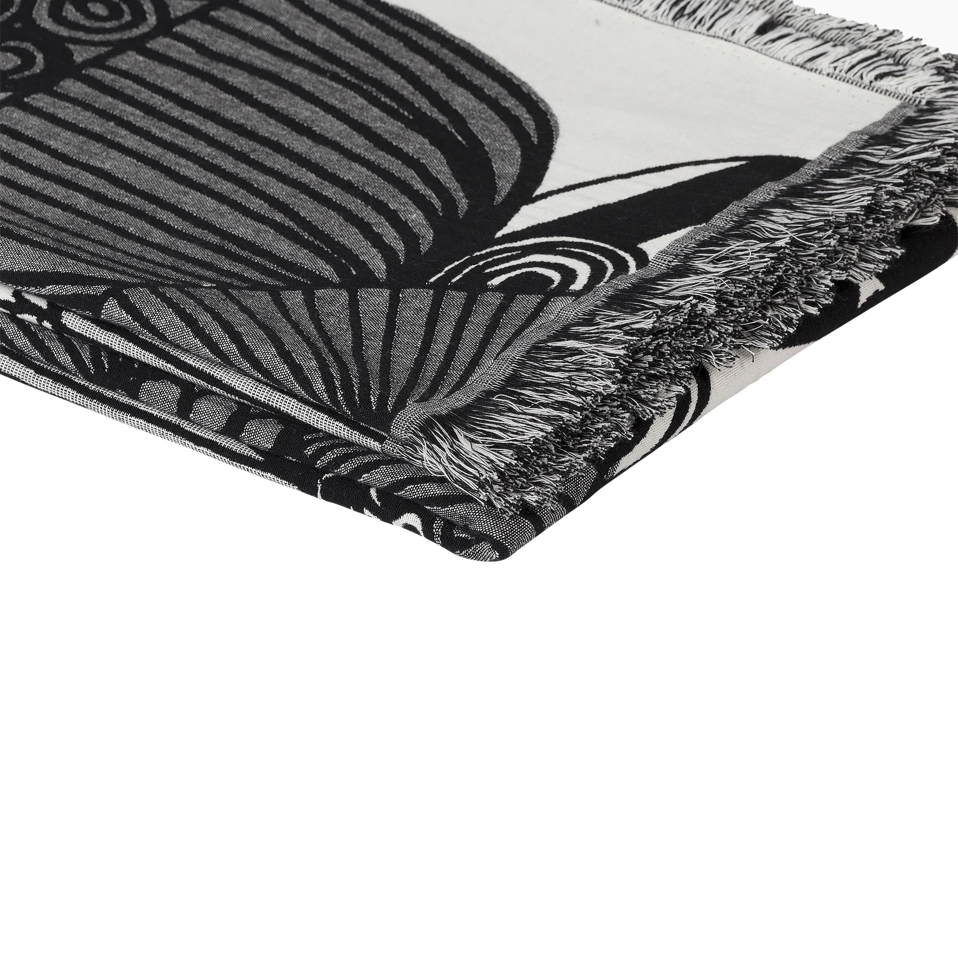 Siirtolapuutarha filt 130x180 cm, Off white-svart Marimekko