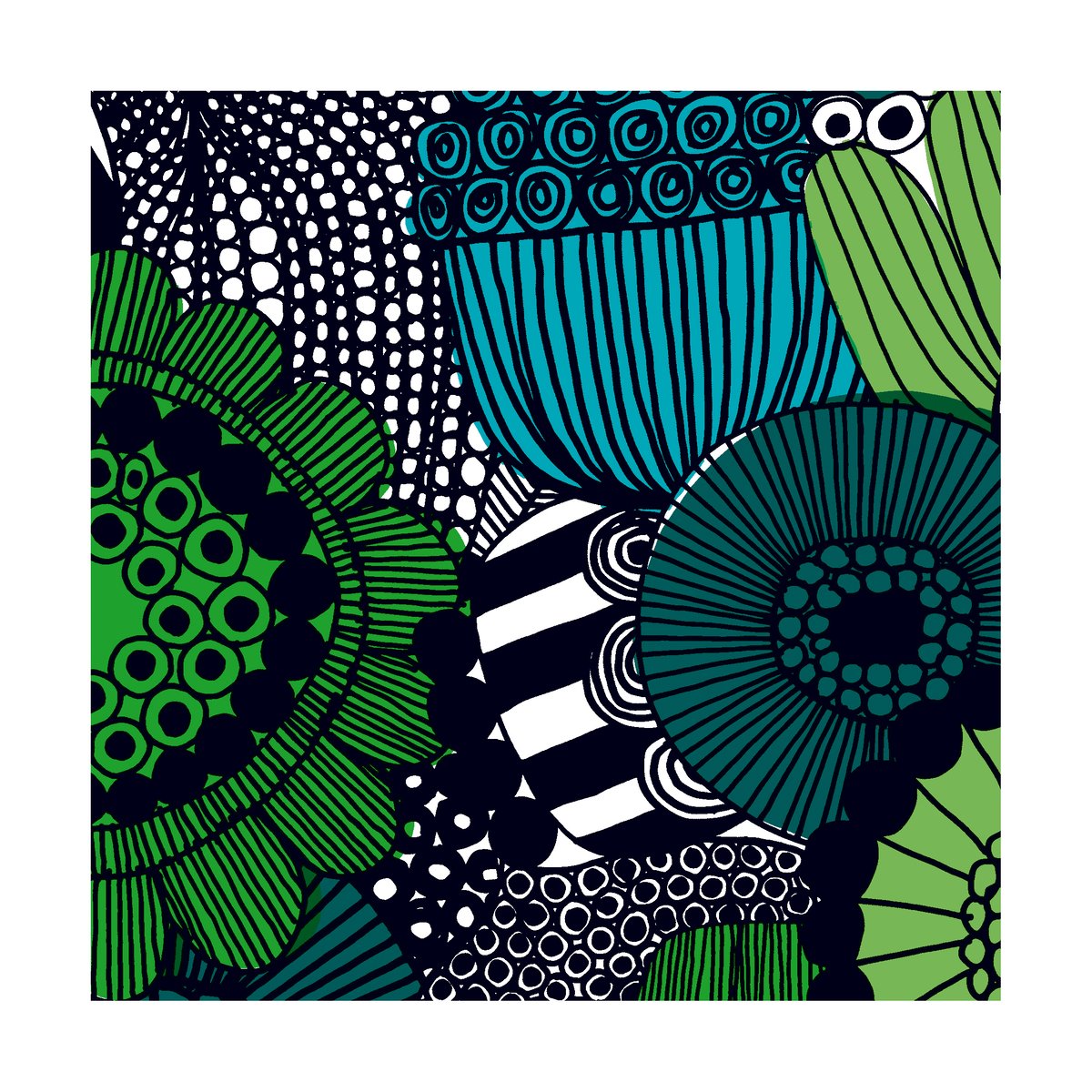 Marimekko Siirtolapuutarha servett 33x33 cm 20-pack Blue-Green