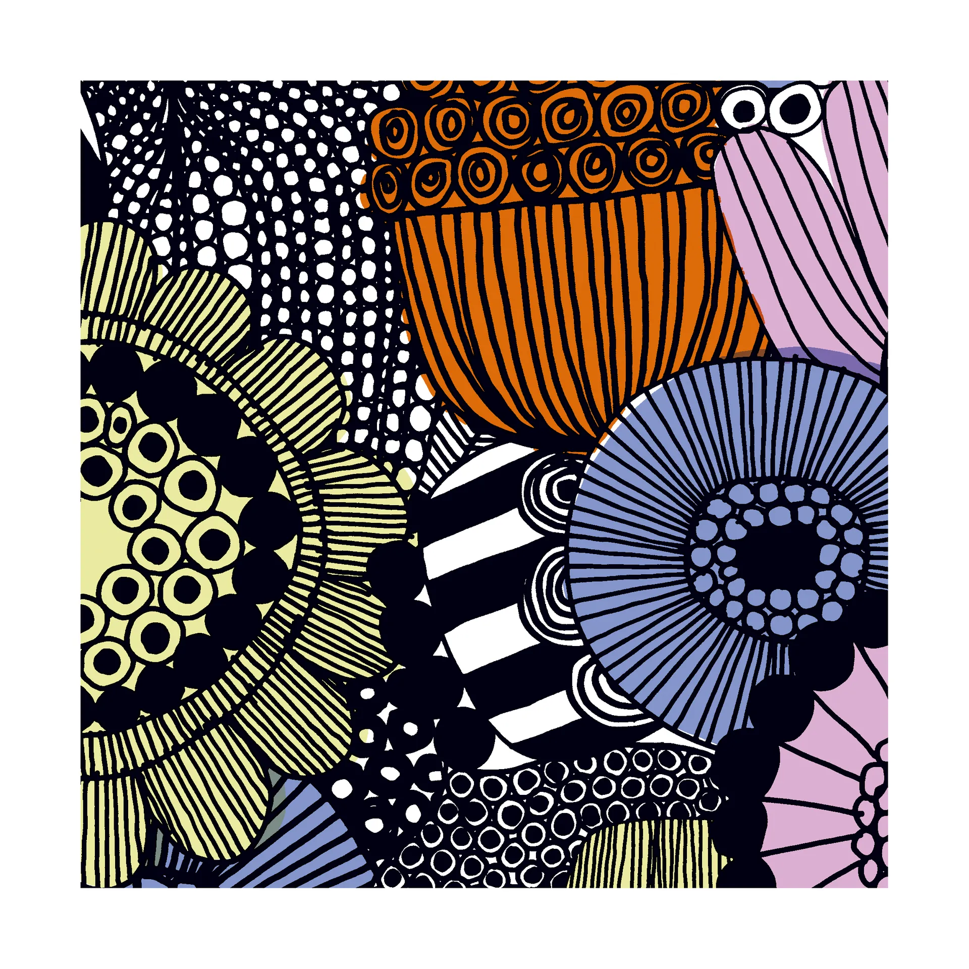 Siirtolapuutarha servett 33x33 cm 20-pack, Pink-Lilac Marimekko