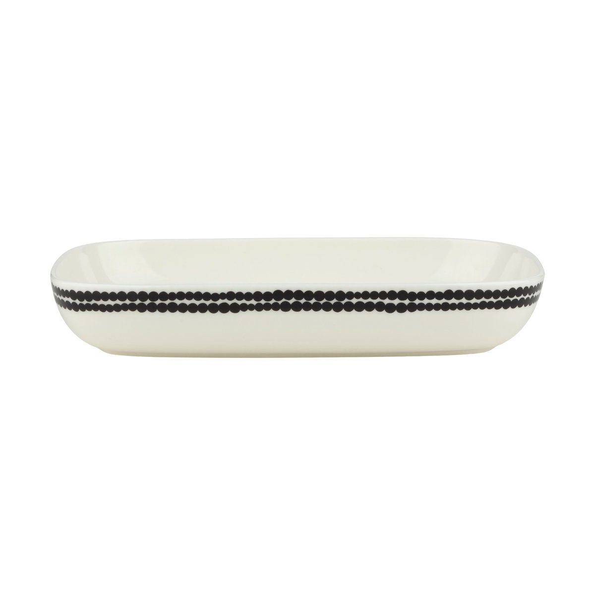 Marimekko Siirtolapuutarha tallrik 18x25 cm Black-white