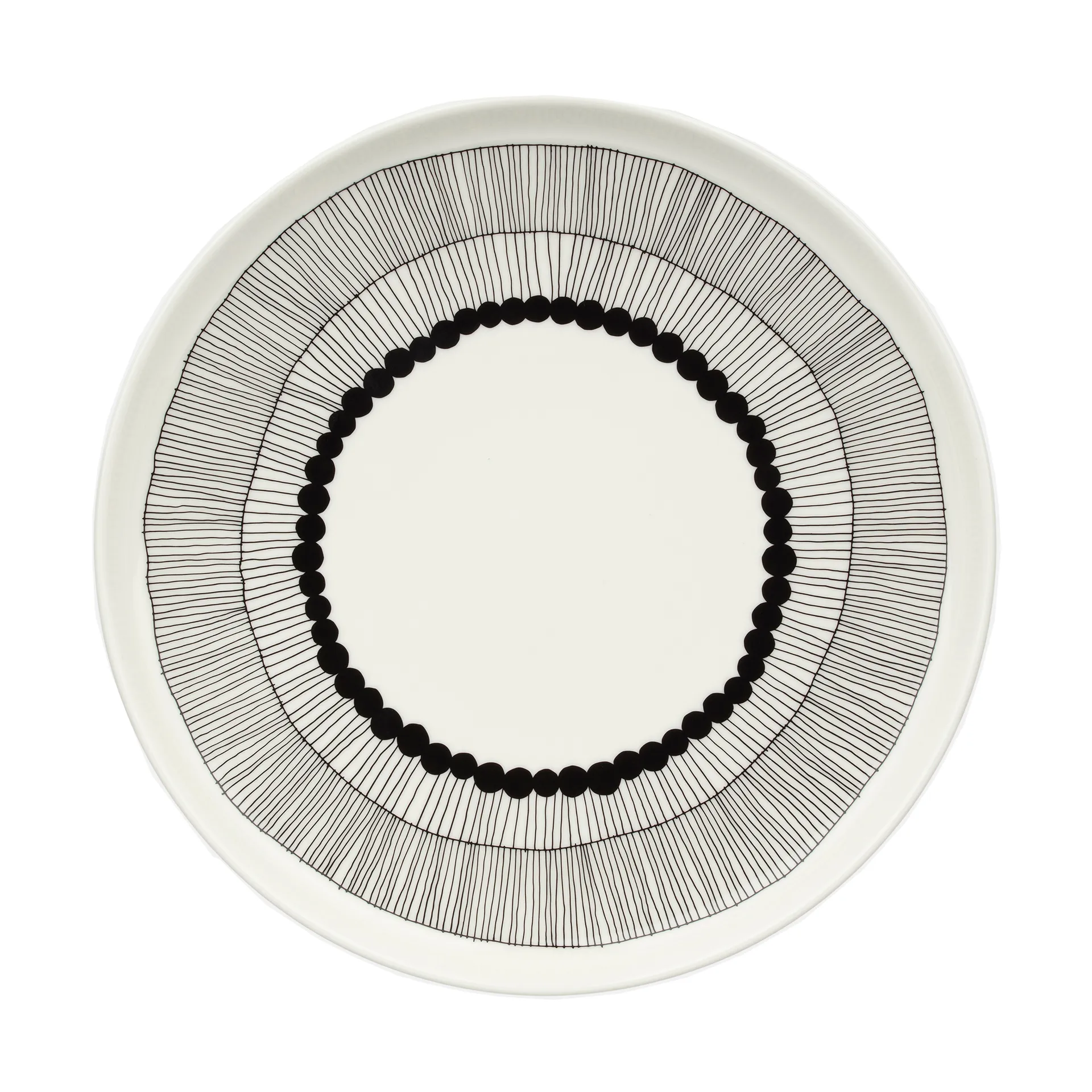 Siirtolapuutarha tallrik Ø25 cm, White-black Marimekko