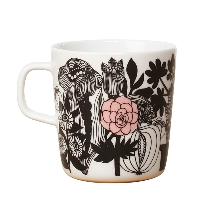 Siirtolapuutarha temugg 4 dl - svart-vit-rosa - Marimekko