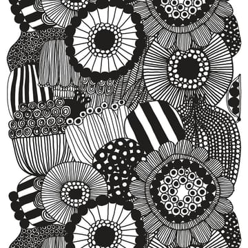 Siirtolapuutarha tyg - vit-svart - Marimekko