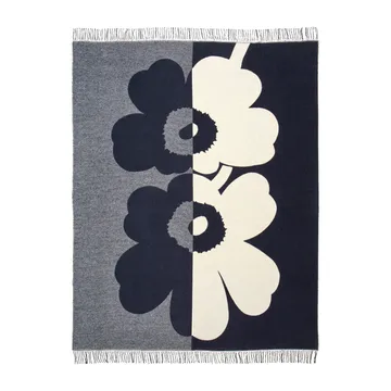 Suur Unikko pläd 130x170 cm - Mörkblå-sand-offwhite-guld - Marimekko