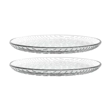 Syksy assiett glas Ø17 cm 2-pack - Clear - Marimekko