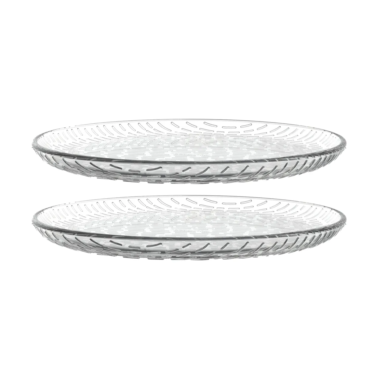 Marimekko Syksy assiett glas 17 cm 2-pack Clear | Skandinavisk Design | Assietter | Transparent